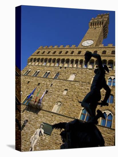 Benvenuto Cellini's Statue of Perseus Holding the Head of Medusa, Florence, Italy-Neil Farrin-Stretched Canvas