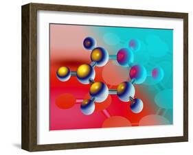 Benzene Molecule-Laguna Design-Framed Photographic Print