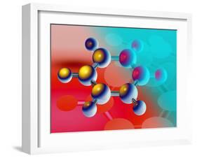 Benzene Molecule-Laguna Design-Framed Photographic Print