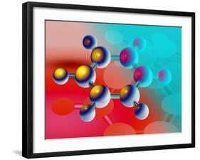 Benzene Molecule-Laguna Design-Framed Photographic Print