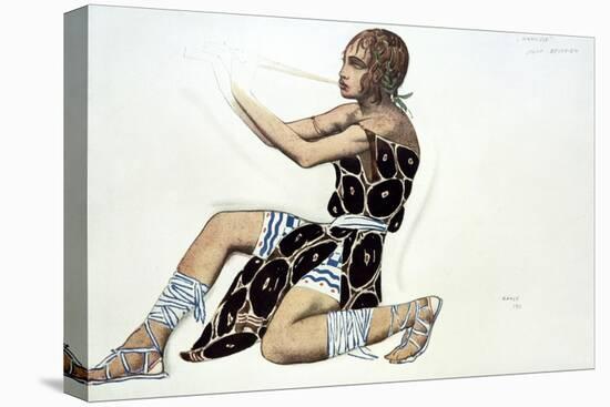 Beotien, Costume Design a Ballets Russes Production of Narcisse, Music by Tcherepnin, 1911-Leon Bakst-Stretched Canvas