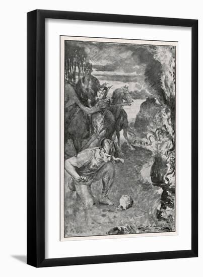 Beowulf Finds the Severed Head of His Comrade Aschere-John Henry Frederick Bacon-Framed Art Print