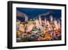 Beppu, Japan Cityscape with Hot Spring Bath Houses with Rising Steam-Sean Pavone-Framed Photographic Print