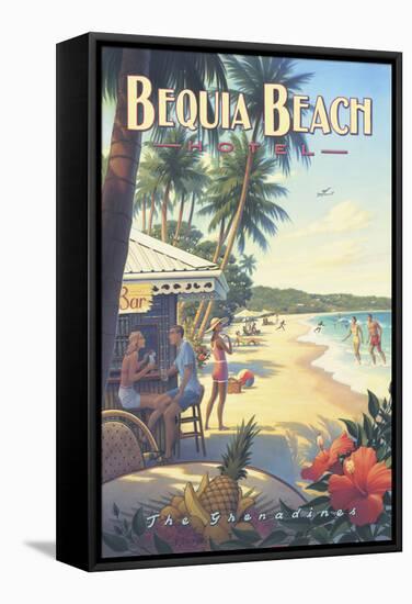 Bequia Beach Hotel-Kerne Erickson-Framed Stretched Canvas
