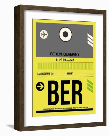 BER Berlin Luggage Tag 1-NaxArt-Framed Art Print