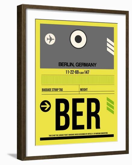 BER Berlin Luggage Tag 1-NaxArt-Framed Art Print