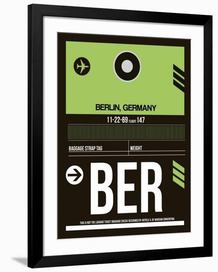 BER Berlin Luggage Tag 2-NaxArt-Framed Art Print