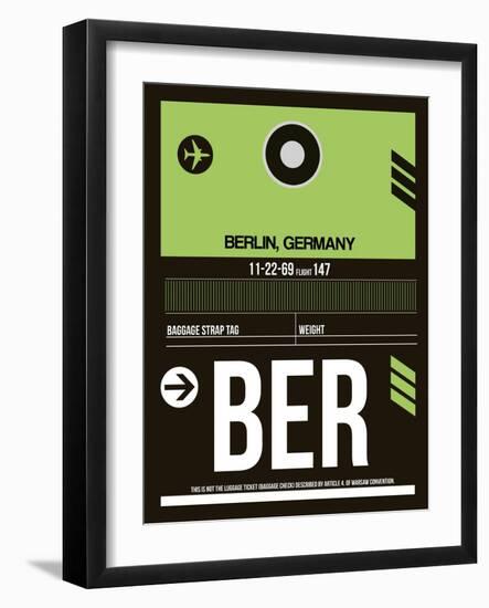 BER Berlin Luggage Tag 2-NaxArt-Framed Art Print