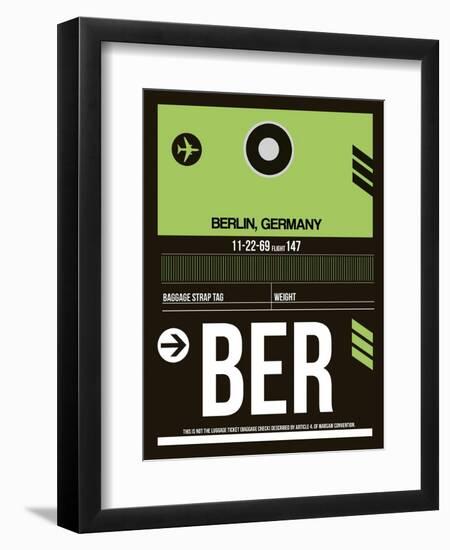 BER Berlin Luggage Tag 2-NaxArt-Framed Art Print