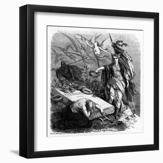 Beranger (His Tomb)-Emile Bayard-Framed Art Print