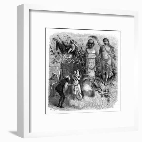 Beranger (Young and Old)-Emile Bayard-Framed Art Print