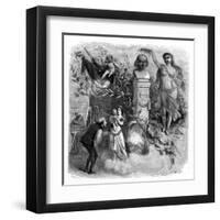 Beranger (Young and Old)-Emile Bayard-Framed Art Print