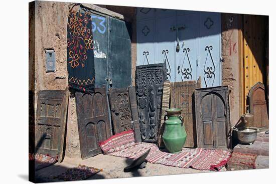 Berber Doors, Ourzazate, Morocco, Africa-Kymri Wilt-Stretched Canvas