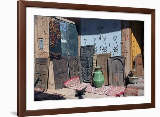 Berber Doors, Ourzazate, Morocco, Africa-Kymri Wilt-Framed Photographic Print