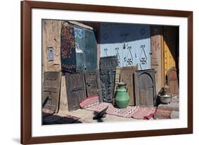 Berber Doors, Ourzazate, Morocco, Africa-Kymri Wilt-Framed Photographic Print