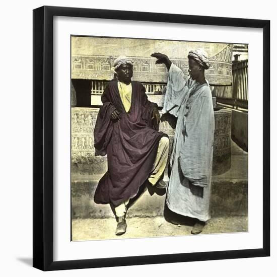 Berber Servants in Alexandria (Egypt)-Leon, Levy et Fils-Framed Photographic Print