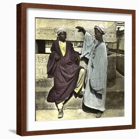 Berber Servants in Alexandria (Egypt)-Leon, Levy et Fils-Framed Photographic Print