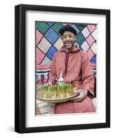 Berber Souvenir Seller, Ait Benhaddou, South of the High Atlas, Morocco-Walter Bibikow-Framed Premium Photographic Print