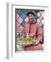 Berber Souvenir Seller, Ait Benhaddou, South of the High Atlas, Morocco-Walter Bibikow-Framed Premium Photographic Print