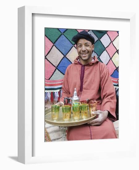 Berber Souvenir Seller, Ait Benhaddou, South of the High Atlas, Morocco-Walter Bibikow-Framed Photographic Print