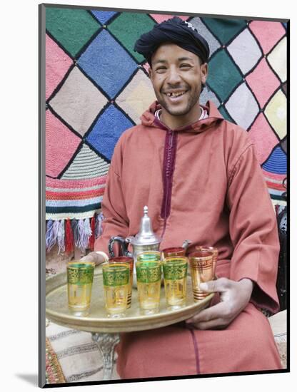 Berber Souvenir Seller, Ait Benhaddou, South of the High Atlas, Morocco-Walter Bibikow-Mounted Photographic Print