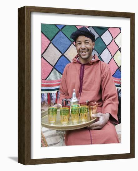 Berber Souvenir Seller, Ait Benhaddou, South of the High Atlas, Morocco-Walter Bibikow-Framed Photographic Print