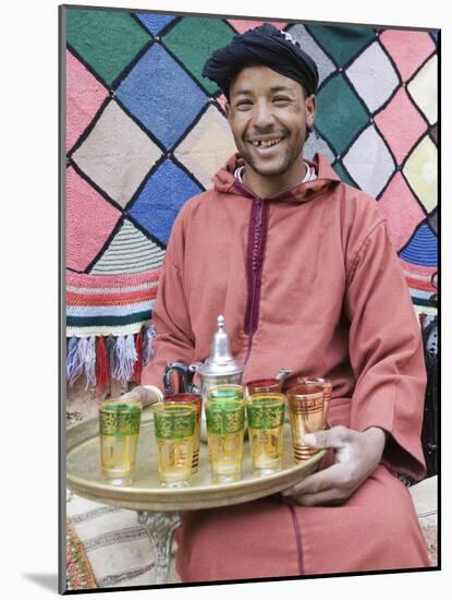 Berber Souvenir Seller, Ait Benhaddou, South of the High Atlas, Morocco-Walter Bibikow-Mounted Photographic Print