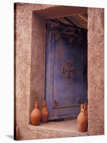 Berber Village Doorway, Morocco-Darrell Gulin-Stretched Canvas