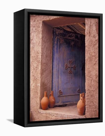 Berber Village Doorway, Morocco-Darrell Gulin-Framed Stretched Canvas