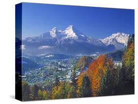 Berchtesgaden and Mount Watzmann-Walter Geiersperger-Stretched Canvas