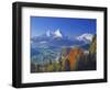 Berchtesgaden and Mount Watzmann-Walter Geiersperger-Framed Photographic Print