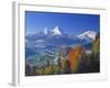 Berchtesgaden and Mount Watzmann-Walter Geiersperger-Framed Photographic Print