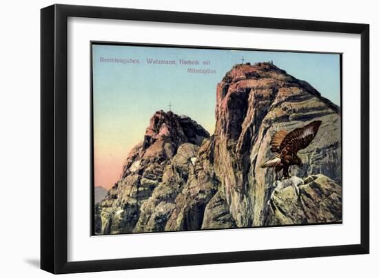 Berchtesgaden Bayer, Hochland, Watzmann, Hocheck Mit Mittelspitze, Steinadler-null-Framed Giclee Print