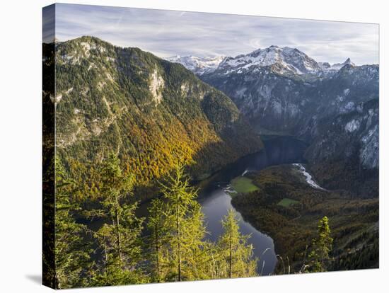 Berchtesgaden NP during fall at sunset, Bavaria, Germany.-Martin Zwick-Stretched Canvas