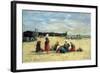 Berck, Fisherwomen on the Beach, 1876-Eugène Boudin-Framed Giclee Print