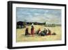Berck, Fisherwomen on the Beach, 1876-Eugène Boudin-Framed Giclee Print