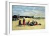 Berck, Fisherwomen on the Beach, 1876-Eugène Boudin-Framed Giclee Print