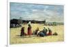 Berck, Fisherwomen on the Beach, 1876-Eugène Boudin-Framed Giclee Print