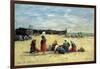 Berck, Fisherwomen on the Beach, 1876-Eugène Boudin-Framed Giclee Print