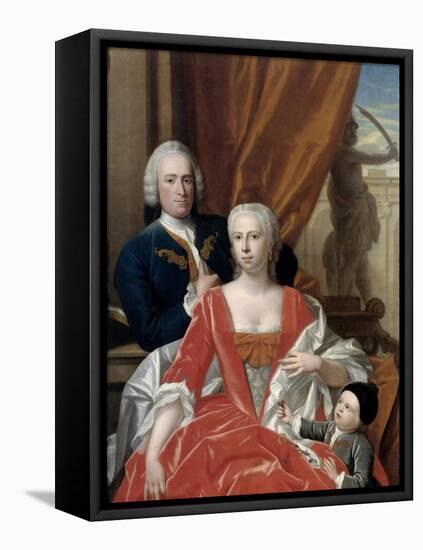 Berend Van Iddekinge with His Wife and their Son-Philip van Dijk-Framed Stretched Canvas