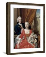 Berend Van Iddekinge with His Wife and their Son-Philip van Dijk-Framed Art Print