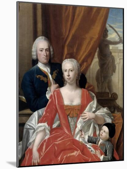 Berend Van Iddekinge with His Wife and their Son-Philip van Dijk-Mounted Art Print