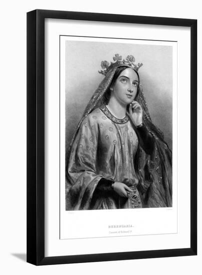 Berengaria of Navarre (C1164-123), Queen Consort of King Richard I, 19th Century-B Eyles-Framed Premium Giclee Print