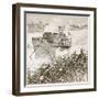 Beresford Anchored His Wing-Clipt Little Vessel and Lay Sterm-On to the Enemy-null-Framed Giclee Print