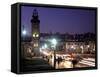 Bergamo at Dusk, Lombardy, Italy, Europe-Vincenzo Lombardo-Framed Stretched Canvas