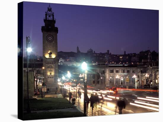 Bergamo at Dusk, Lombardy, Italy, Europe-Vincenzo Lombardo-Stretched Canvas