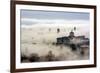 Bergamo, Lombardy, Italy. Foggy sunrise over high city.-ClickAlps-Framed Photographic Print