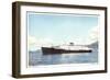 Bergen Line, M.S. Nordlys, Dampfer an Der Küste-null-Framed Giclee Print