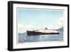 Bergen Line, M.S. Nordlys, Dampfer an Der Küste-null-Framed Giclee Print