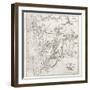 Bergen Peninsula Old Map-marzolino-Framed Art Print